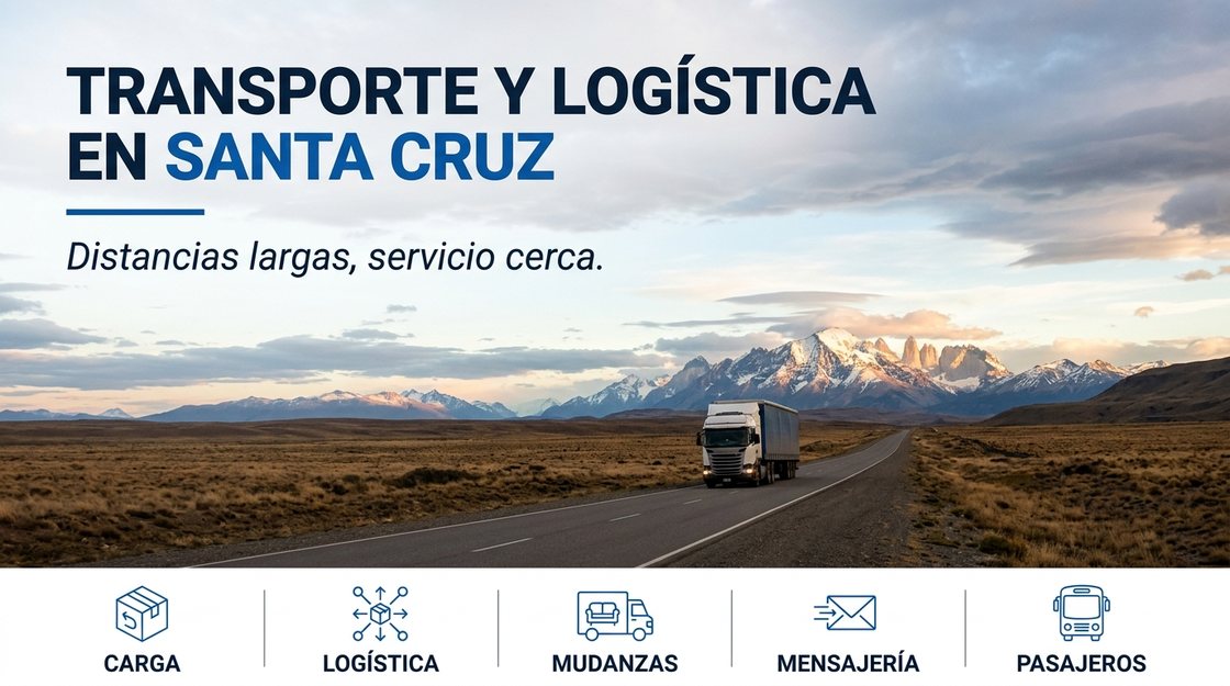 Ruta 40 cruzando la estepa santacruceña, con la cordillera nevada en el horizonte