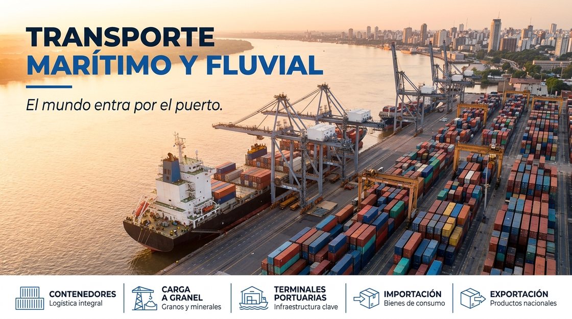 Buque portacontenedores amarrado en una terminal portuaria, con grúas pórtico operando al amanecer